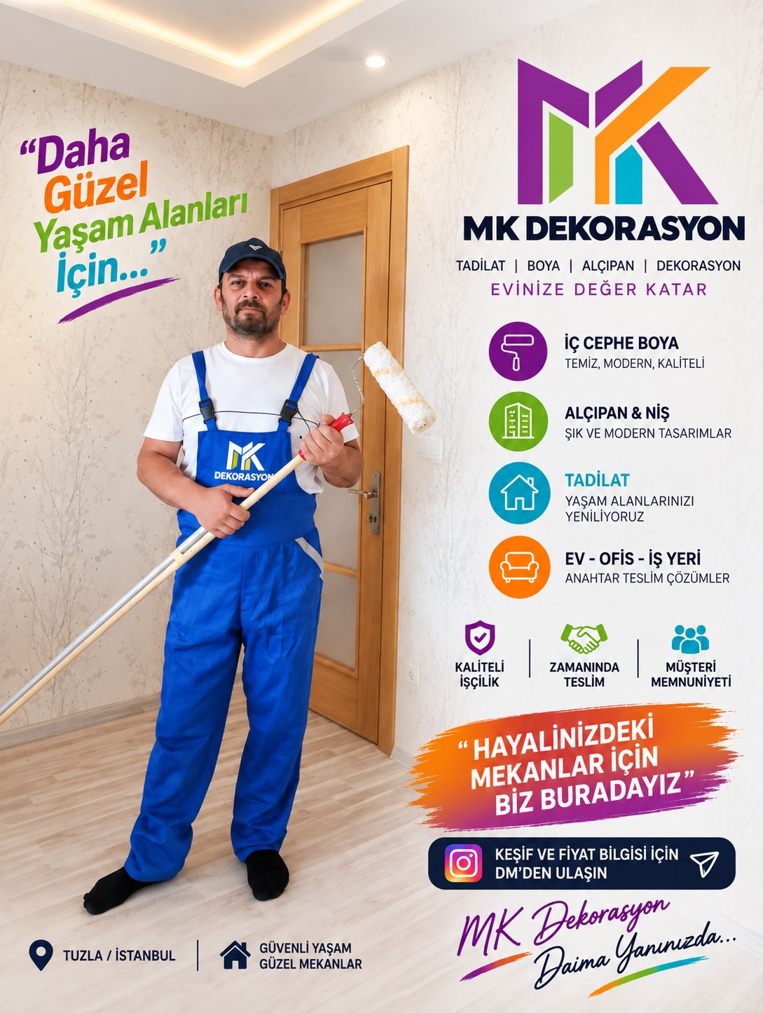 MK Dekorasyon boya, alçıpan ve tadilat hizmetleri kapak görseli
